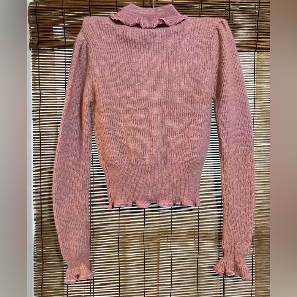Zara NWT Pink Ruffled Cardigan - Picture 4 of 11